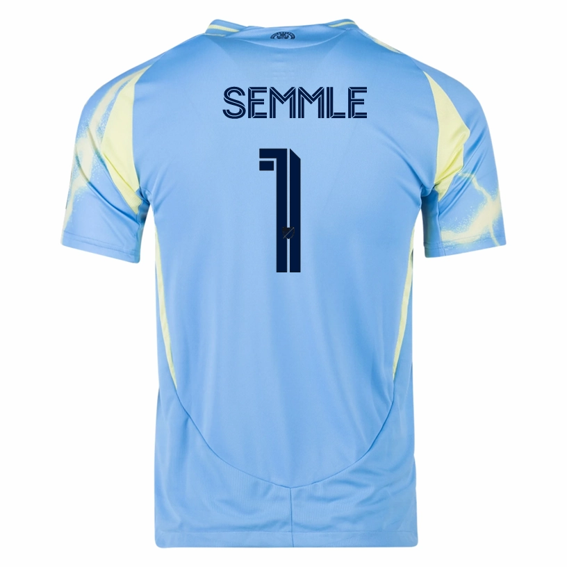 adidas Philadelphia Union Oliver Semmle Authentic Away Jersey 25/26 (Blue/Yellow) Reinforced Neckline