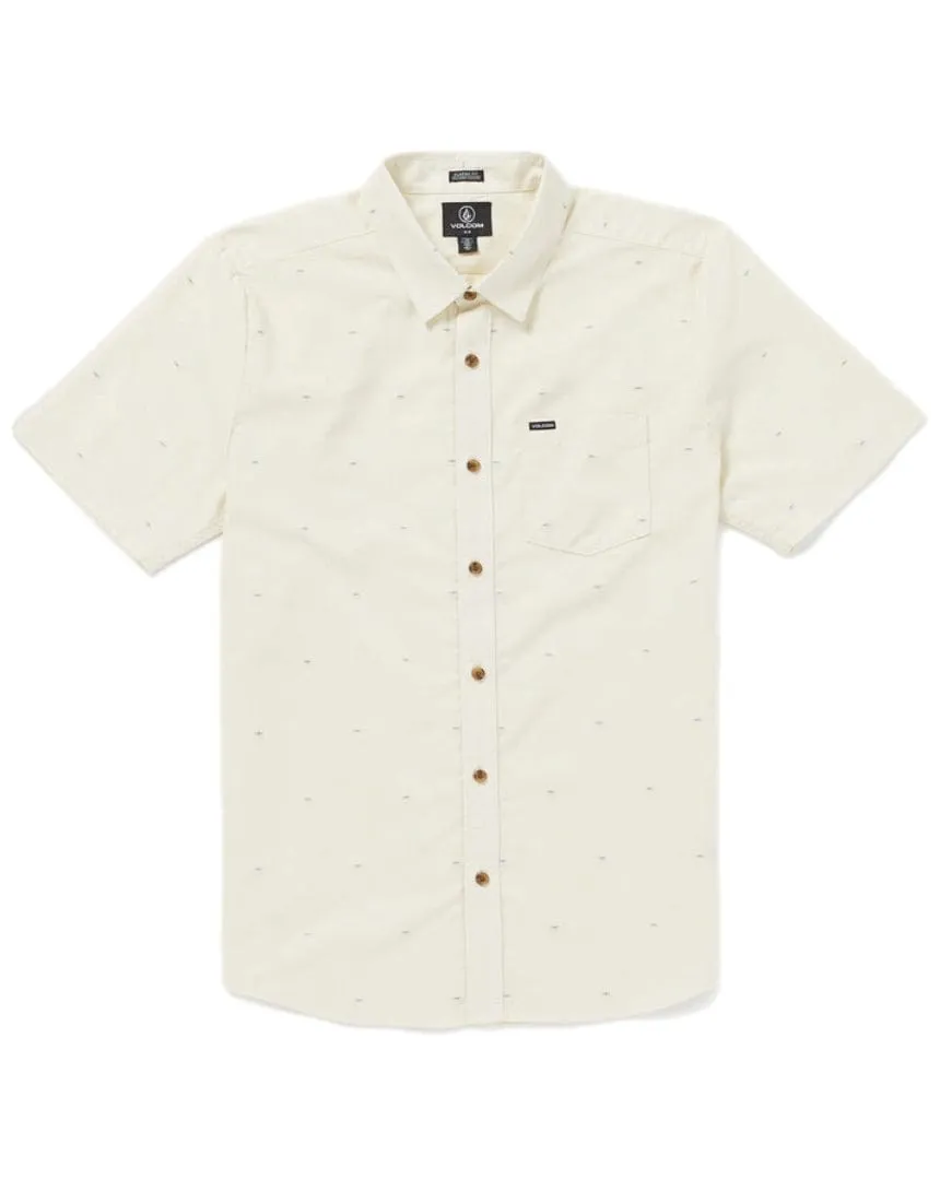Soft Flow Clean Fit Volcom Bankstone Button Up - Off White
