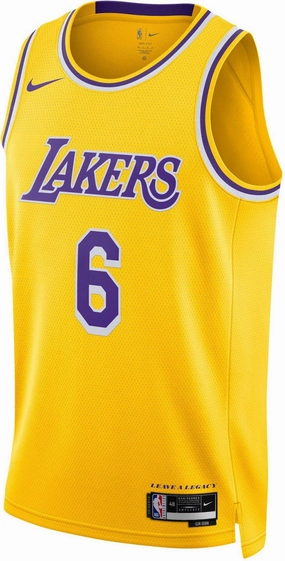 Men's NBA Los Angeles Lakers Lebron James 2022/23 Icon Edition Swingman Jersey Flexible Neckline