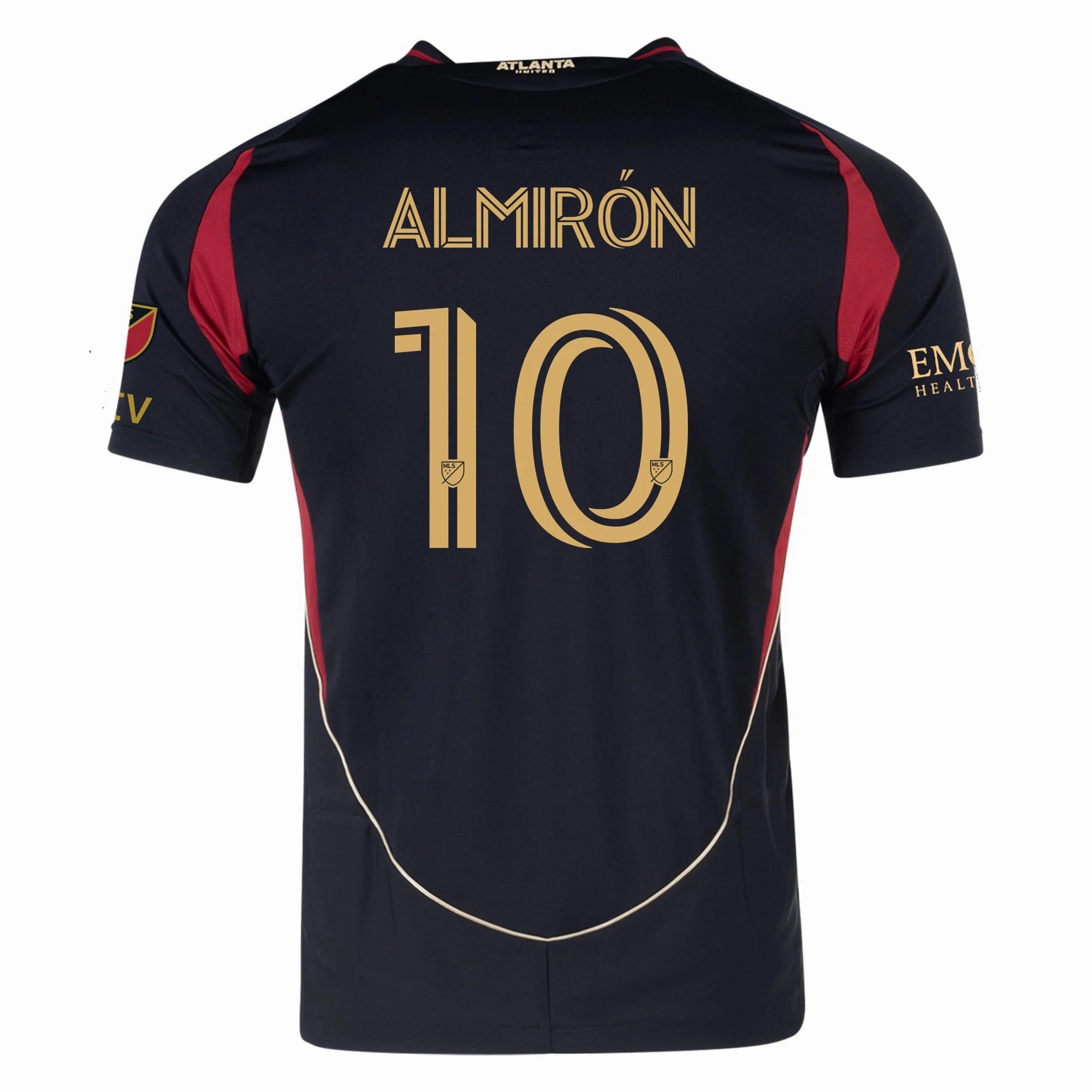 Miguel Almir??n Atlanta United Authentic Home Jersey 25/26 (Red/Black) - w/ MLS Patches Laser Cut Edge Four Way Stretch Fabric