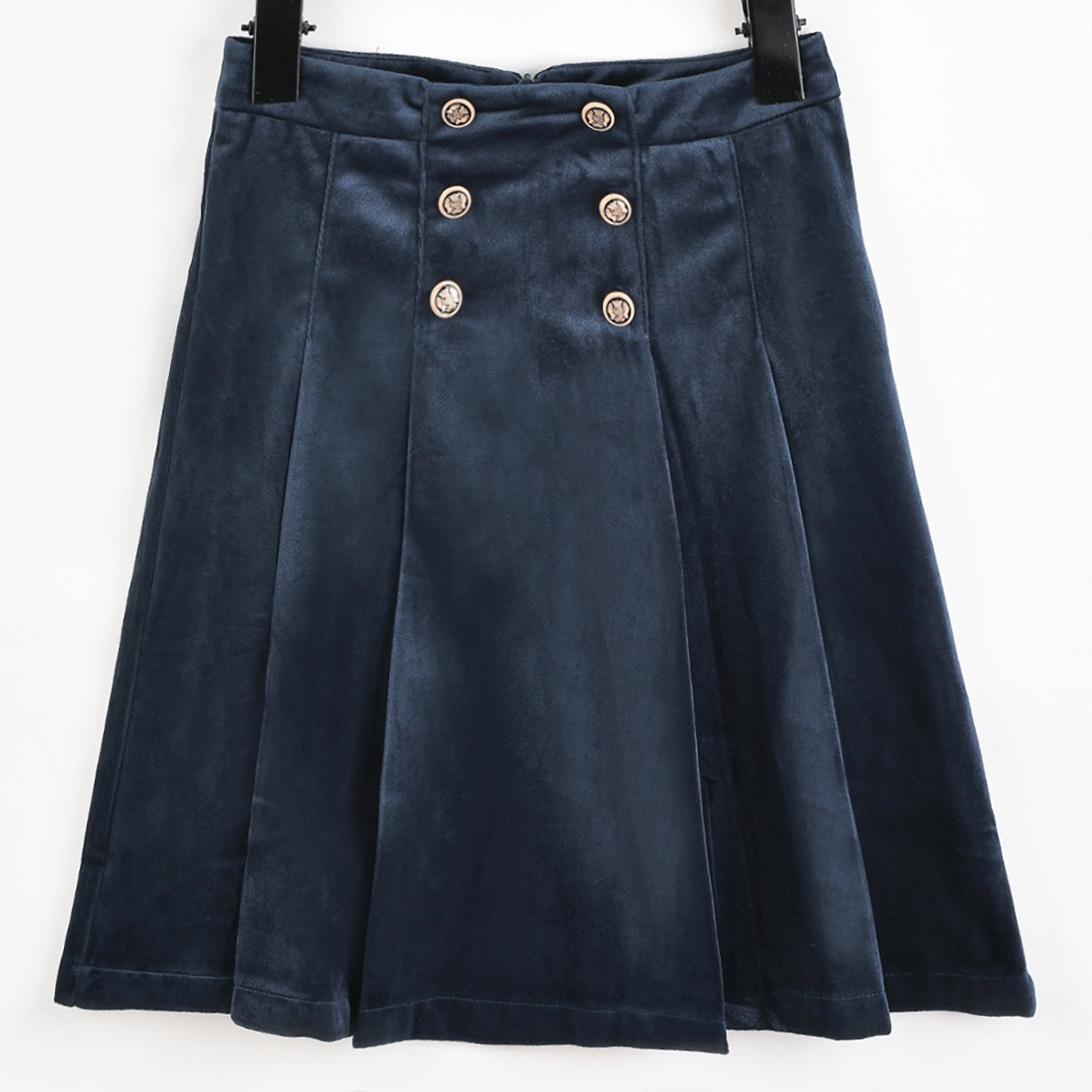 Miles Velvet Pleated Skirt Textured Surface Sustainable Innovation