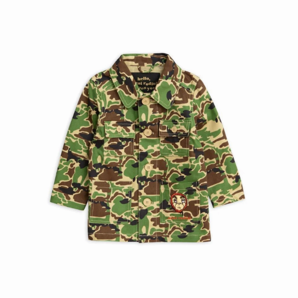 Mini Rodini Green Safari Jacket Moisture Wicking Lining