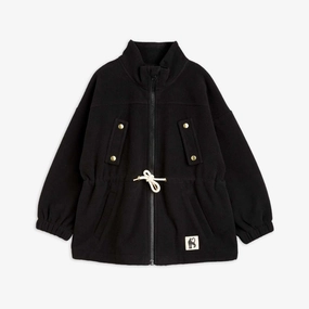 Mini Rodini Wind fleece jacket, Black Buttery Soft Handfeel Active Urban Layer