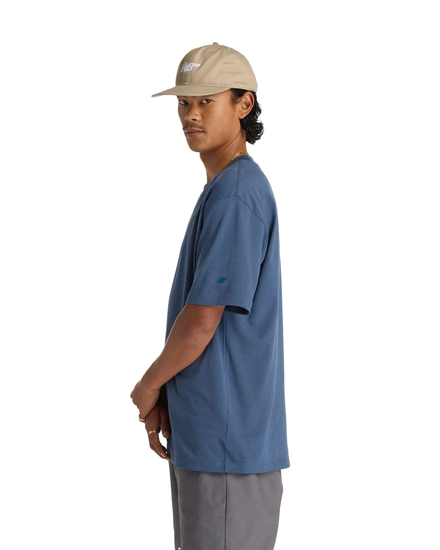 New Balance Numeric Athletic Cotton Tee - Vintage Indigo Cozy Style