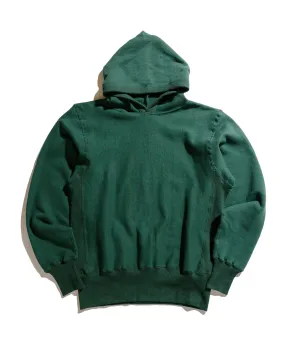 Daily Style Warehouse Lot. JG-CS17 Rib-Trimmed RW Hoodie No Print Dark Green