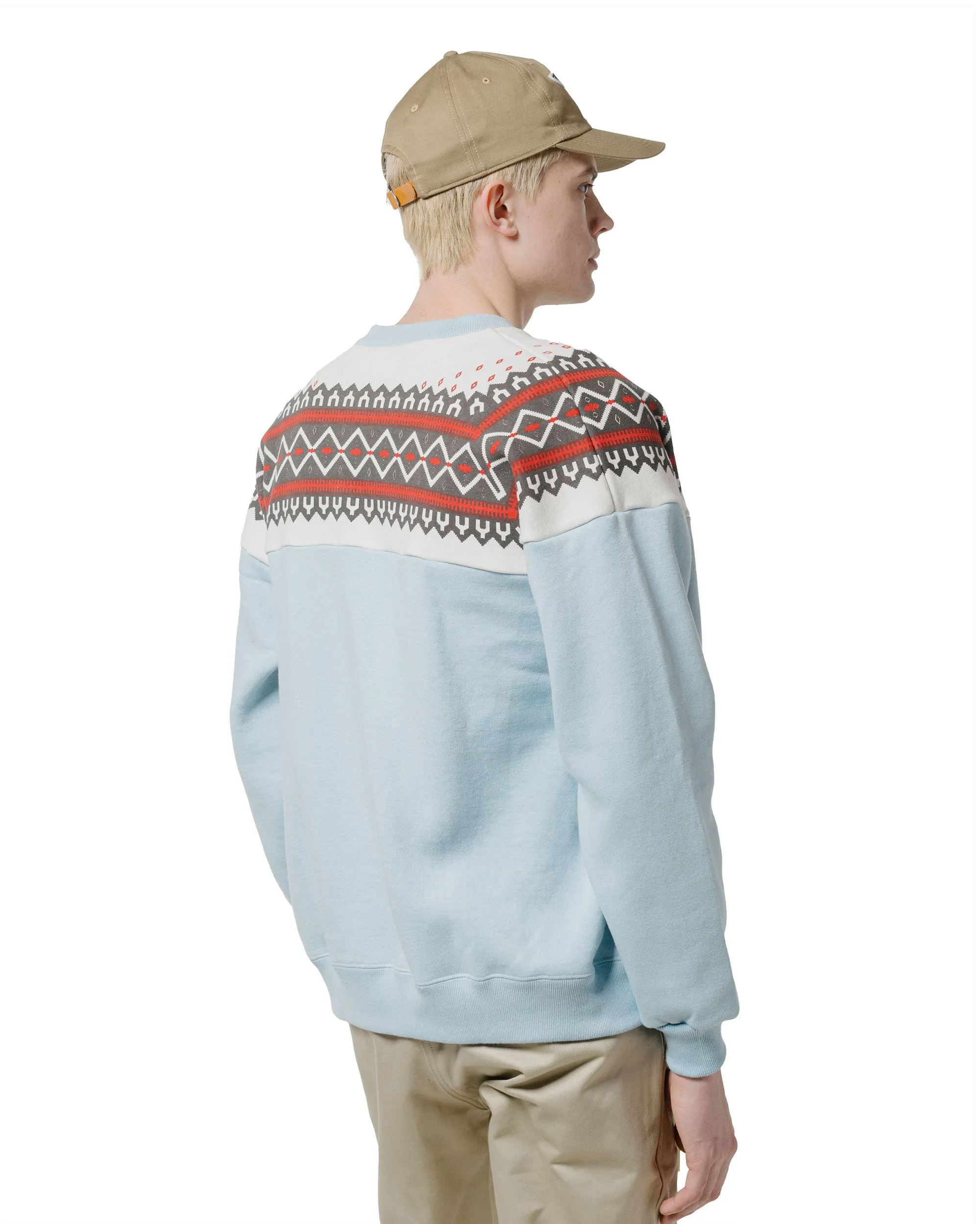 Dark Shade The Real McCoy??s MC24112 Printed Snow Pattern F/Z Sweatshirt Saxe
