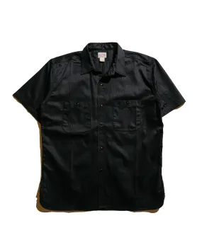 The Real McCoy's MS25013 8HU HBT Work Shirt S/S Black Smooth Finish City Exploration