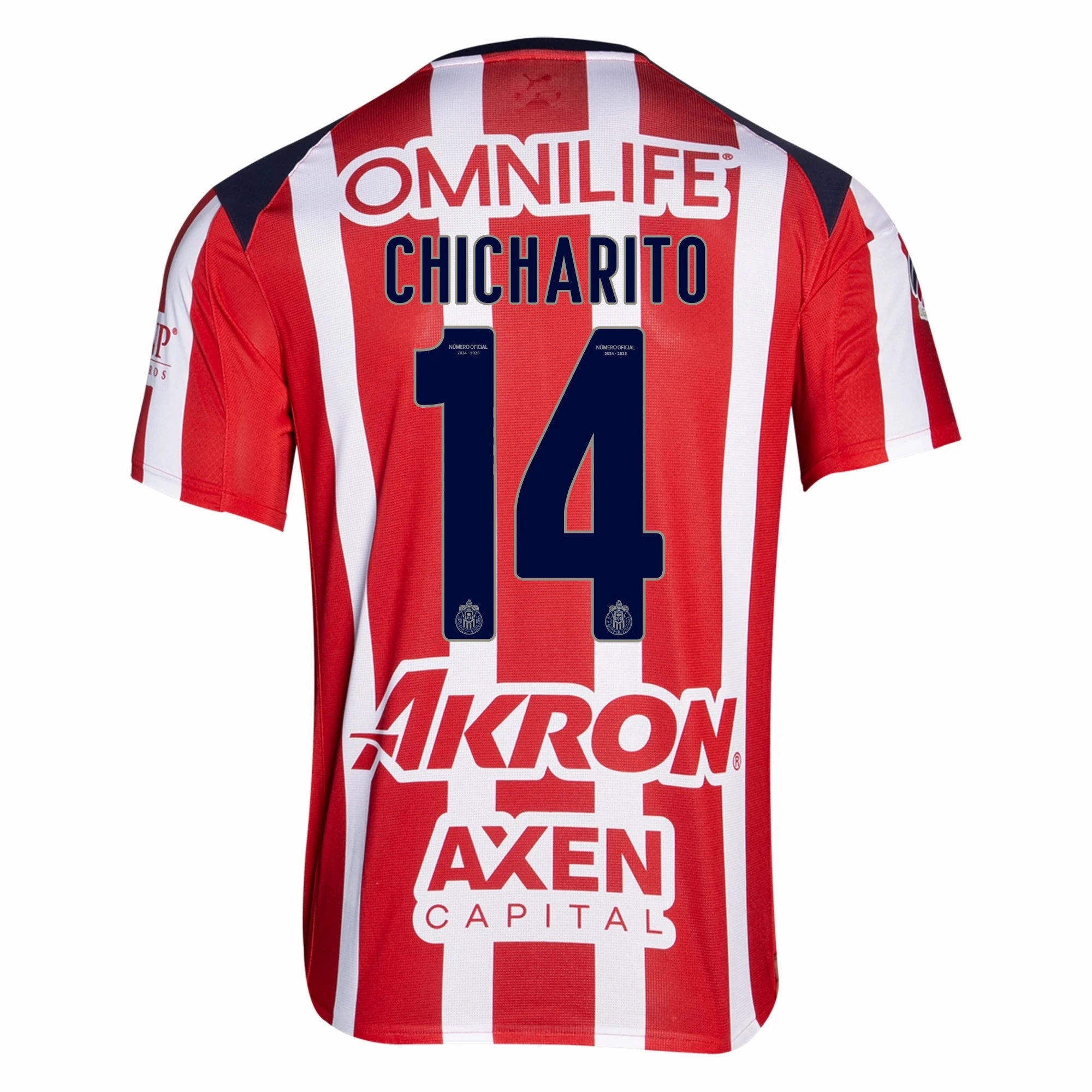 Puma Chicharito Javier Hernandez Men's Chivas De Guadalajara Home Jersey 25/26 (Puma Red/White) Lightweight Core Spacing