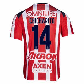 Abrasion Resistant Fabric Puma Chicharito Javier Hernandez Men's Chivas De Guadalajara Home Jersey 25/26 (Puma Red/White)