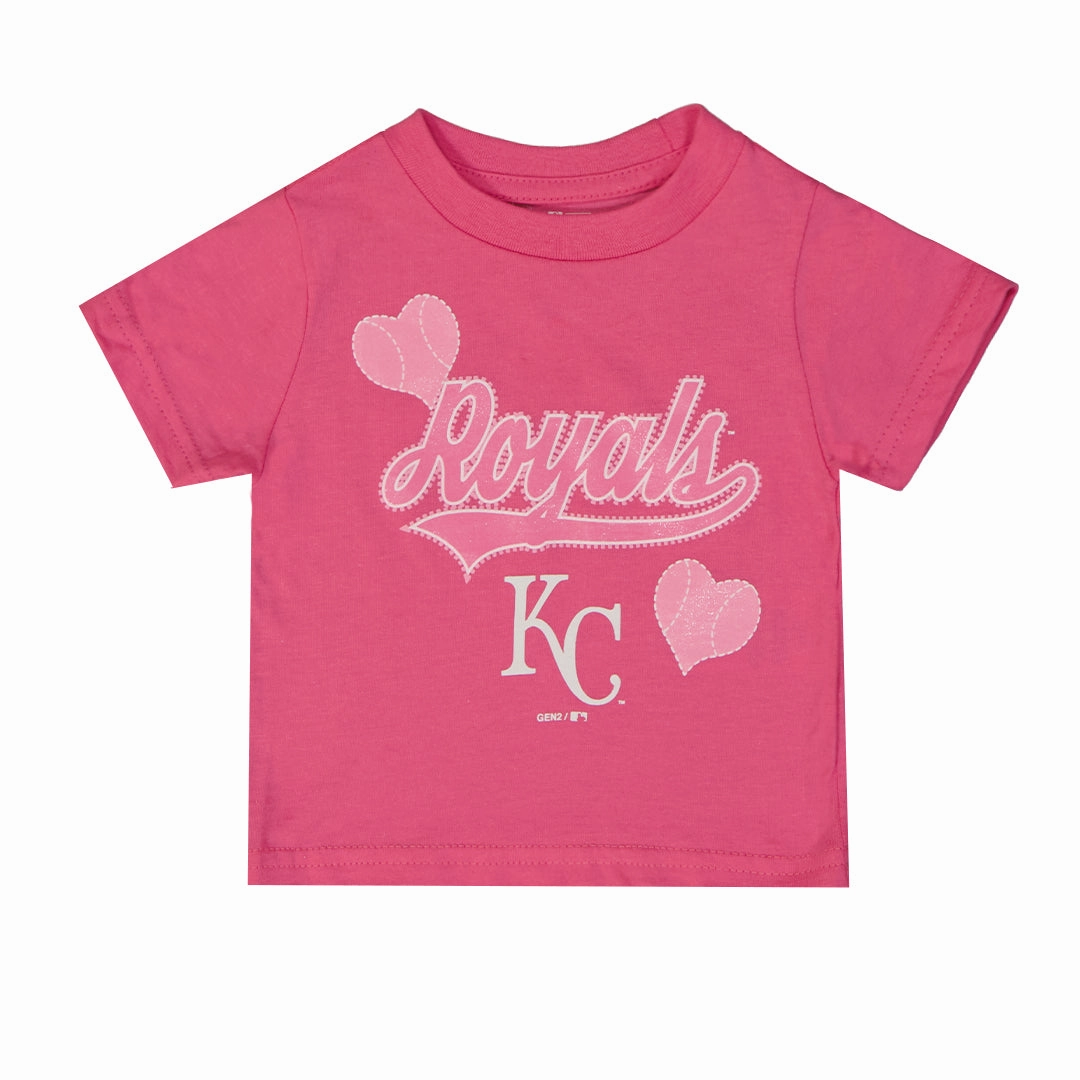 MLB - Girls' (Infant) Kansas City Royals T-Shirt (K31NPK 21) Contrast Trim Details