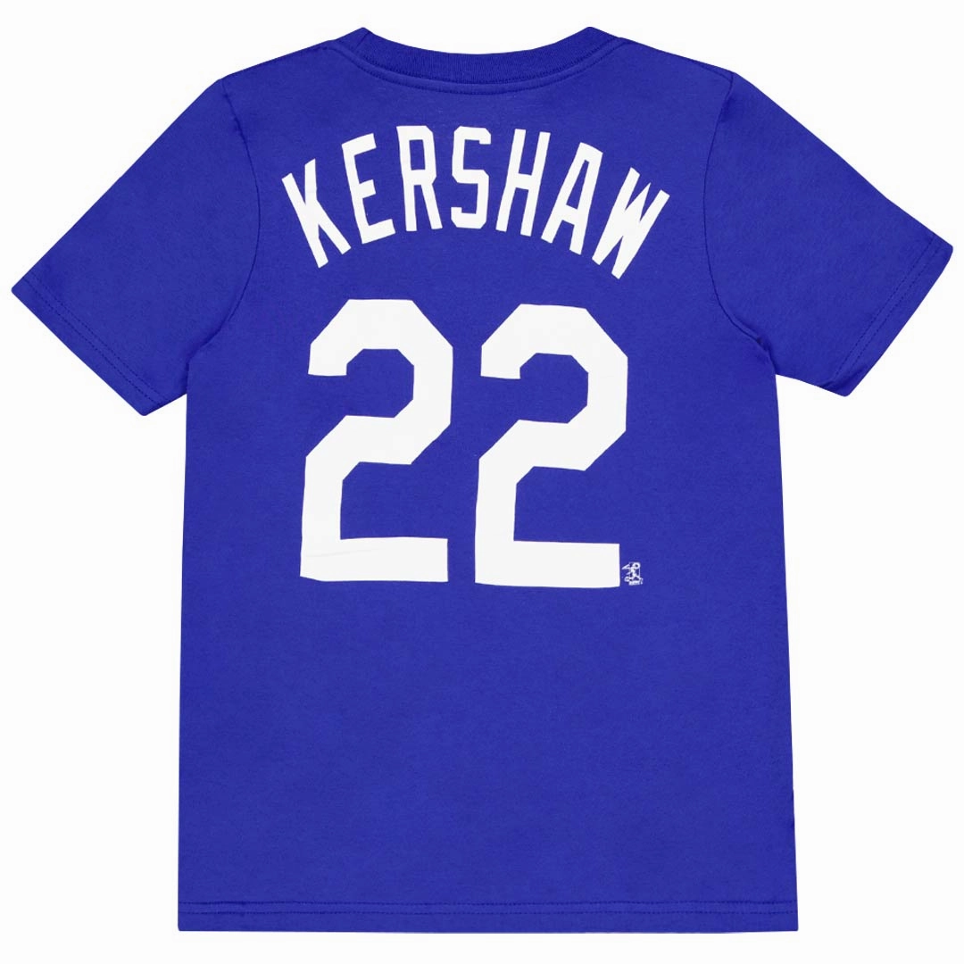 MLB - Kids' (Junior) Los Angeles Dodgers Clayton Kershaw Short Sleeve T-Shirt (HZ3B7SAG2 LADCK) Moisture Wicking Textile Technology