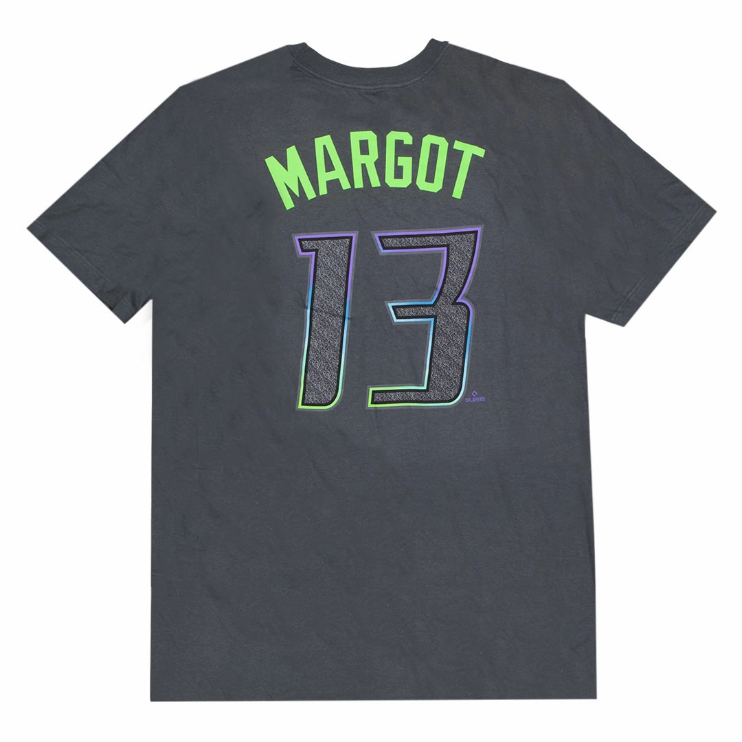Seamless Stitching Design Reinforced Shoulder Structure MLB - Men's Tampa Bay Rays Manuel Margot T-Shirt (N199 06F RA9 5X2)