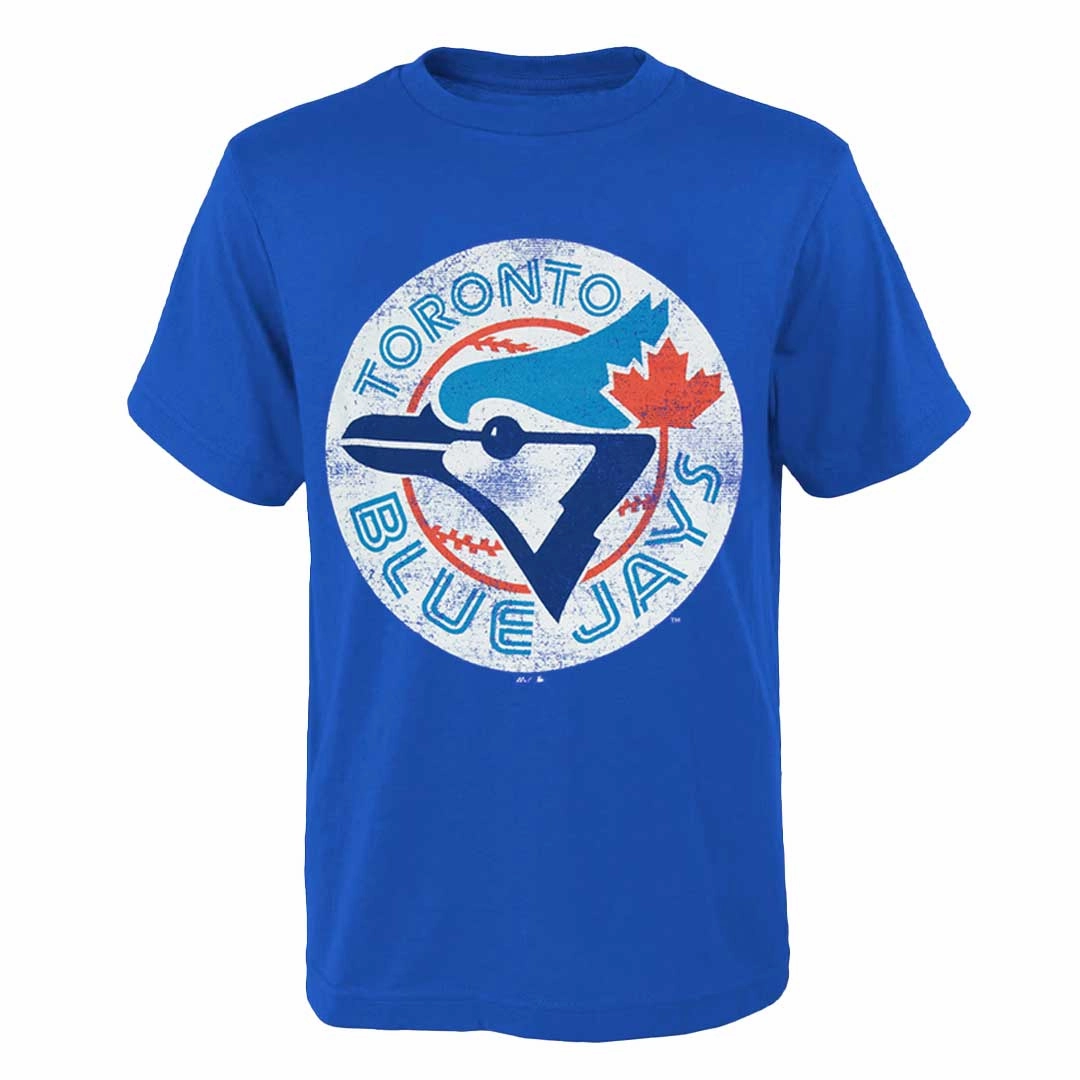 MLB - Men's Toronto Blue Jays Big Logo T-Shirt (XVML0G5MSC3A1PB 43RYL) Non Restrictive Cuffing