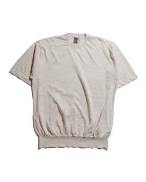 Batoner Choma Crew Neck S/S Ivory V neck