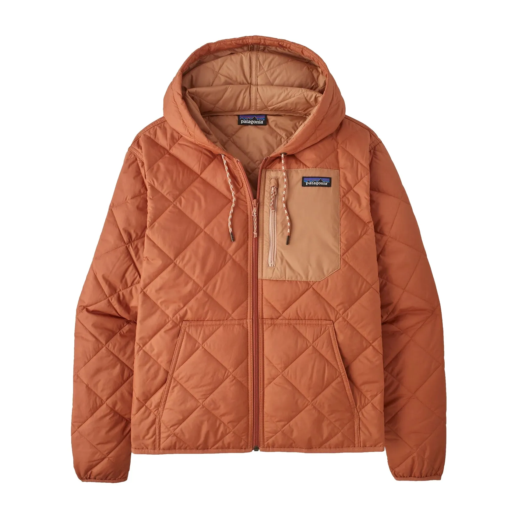 Serene Ease Womens Patagonia Diamond Quilted Bomber Hoodie
