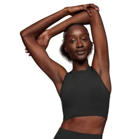 Womens On Running Movement Crop Top Denim style Cool Glow