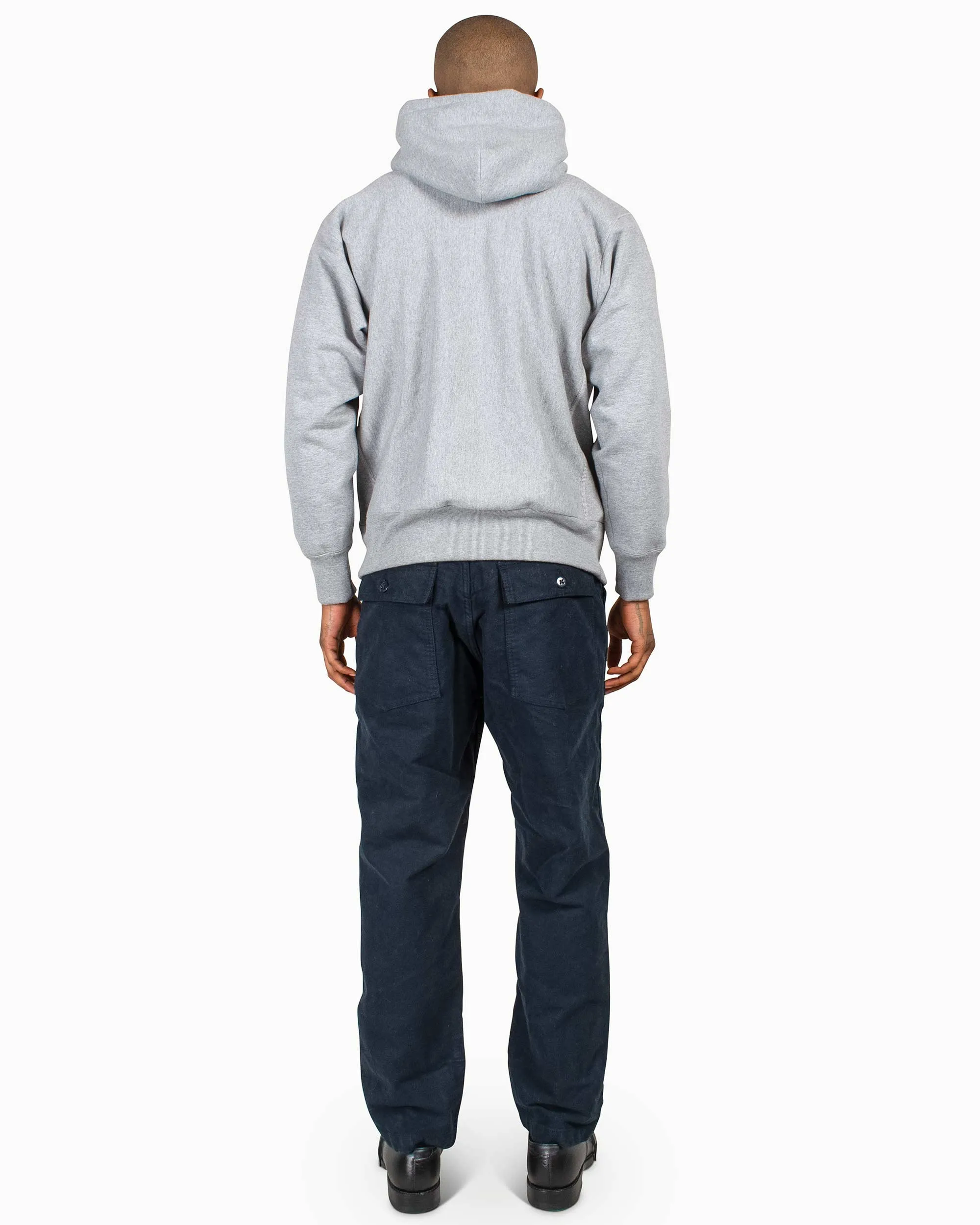 The Real McCoy's MC20113 Heavyweight Hooded Sweatshirt Medium Grey product party readiness Unisex Design