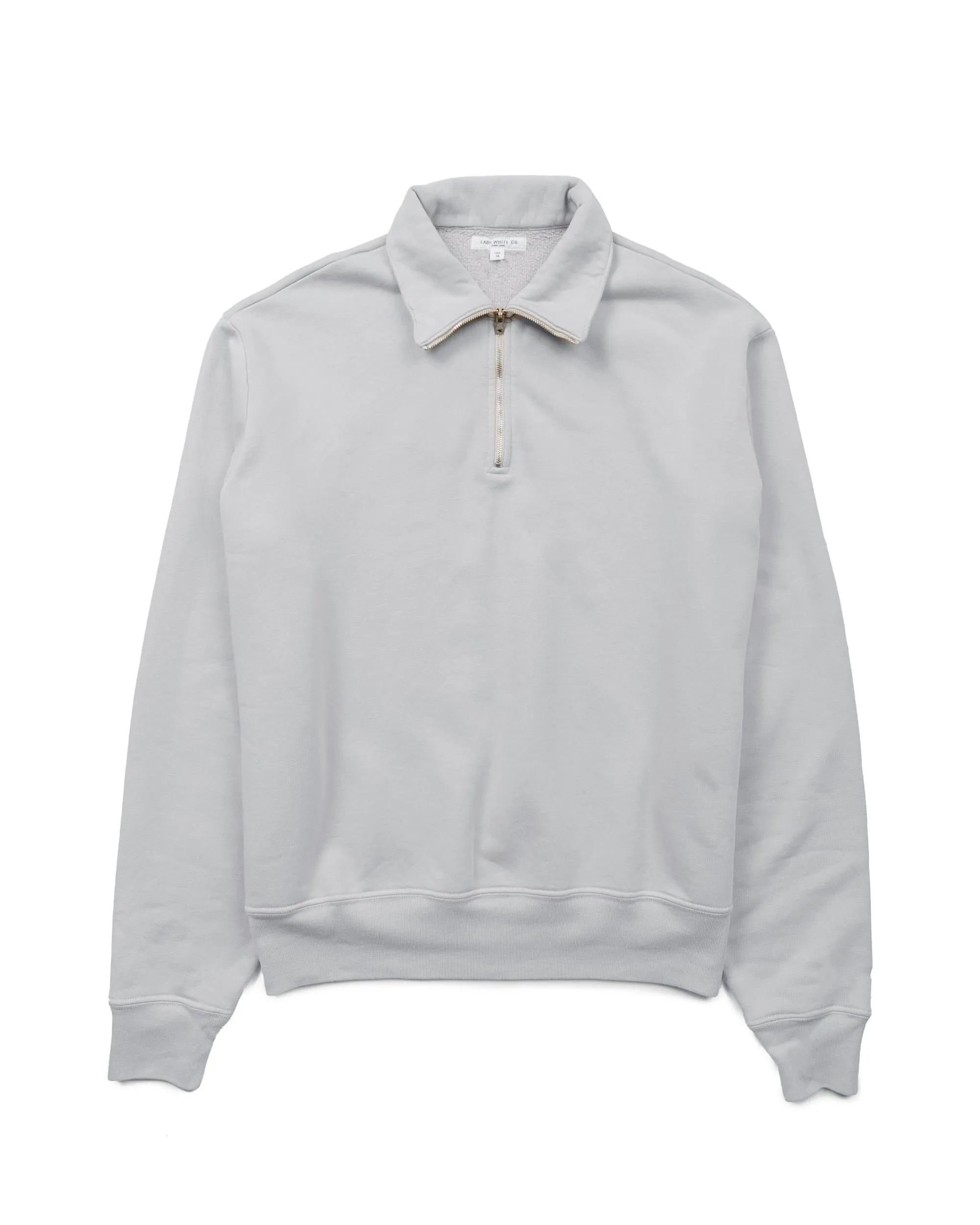 Comfortable Layers Street Chic Lady White Co. Quarter Zip Sweatshirt Foggy Blue