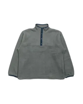 The Real McCoy's MJ23114 Snap Front Pull-Over Fleece Grey product affordable accessibility