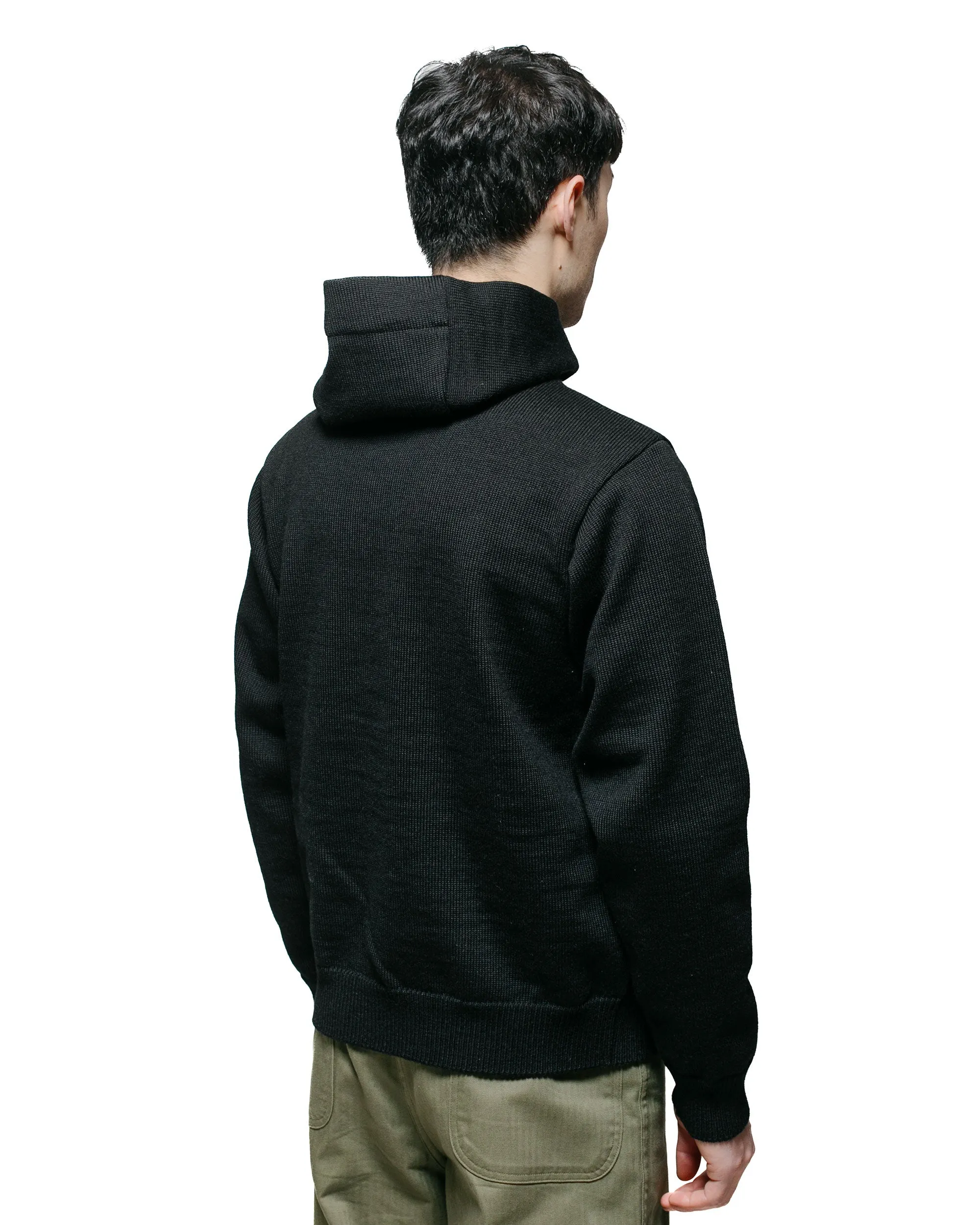 The Real McCoy's MC23107 30s Hooded Knit Sweater Black Warm Look