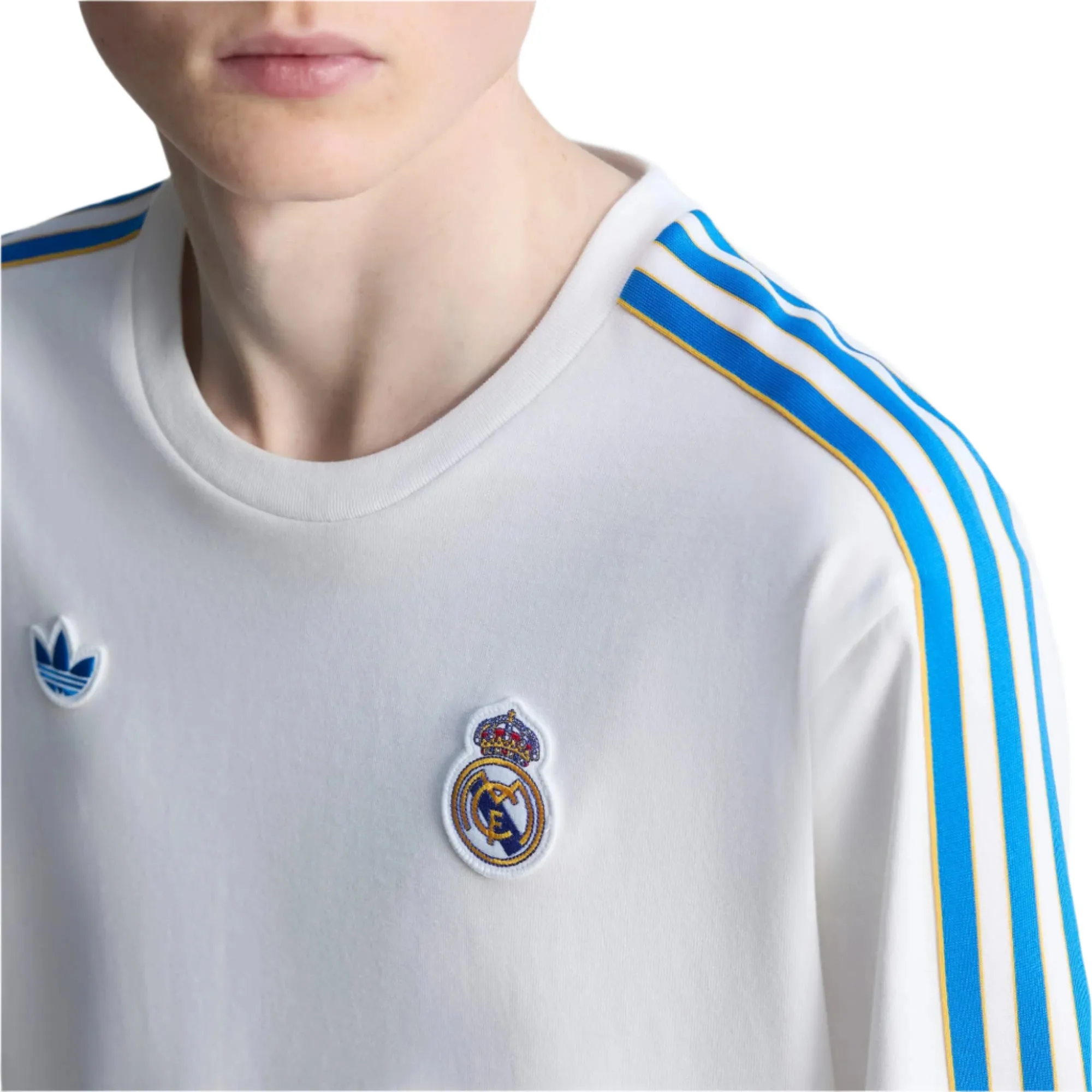 Timeless Style Casual Essentials Wear adidas Real Madrid Terrace Icon T-Shirt (White/Blue)