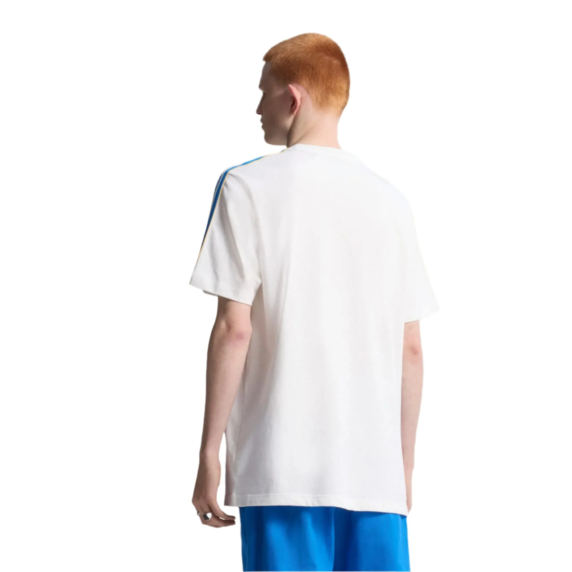 adidas Real Madrid Terrace Icon T-Shirt (White/Blue) Relaxed Comfort Fit