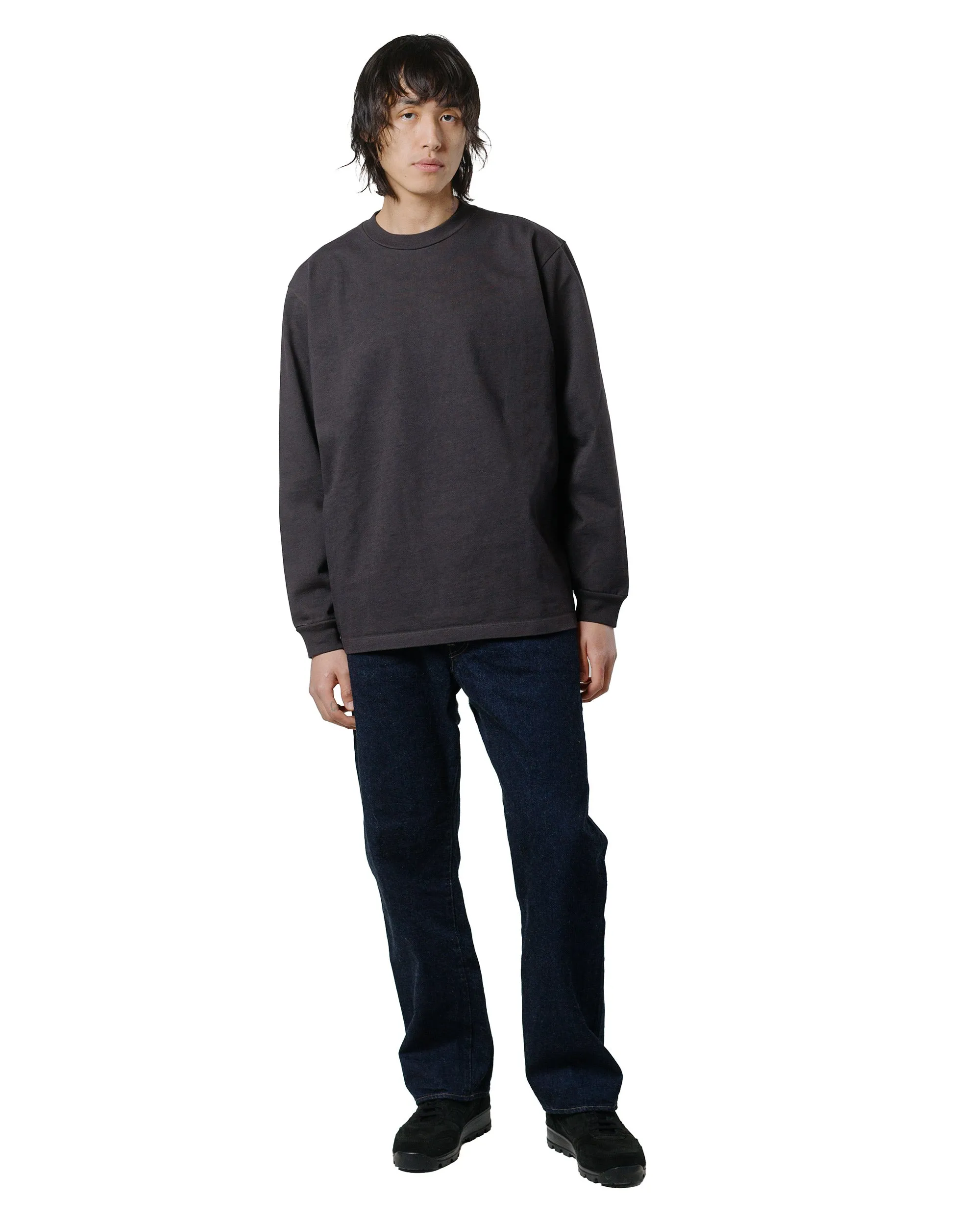 Lady White Co. L/S Rugby T-Shirt Tire Black Tubular Knit Structure