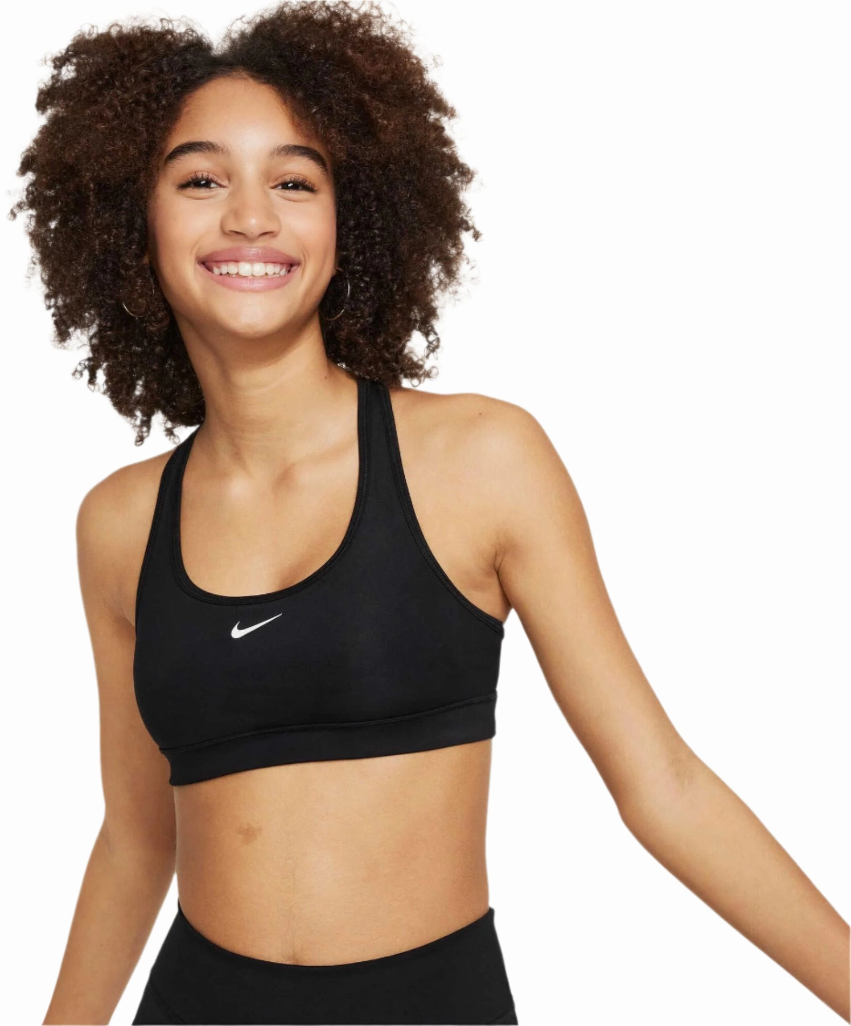 Holiday Outfit Quick Dry Modern Run Nike Swoosh Big Kids Girls Sports Bra