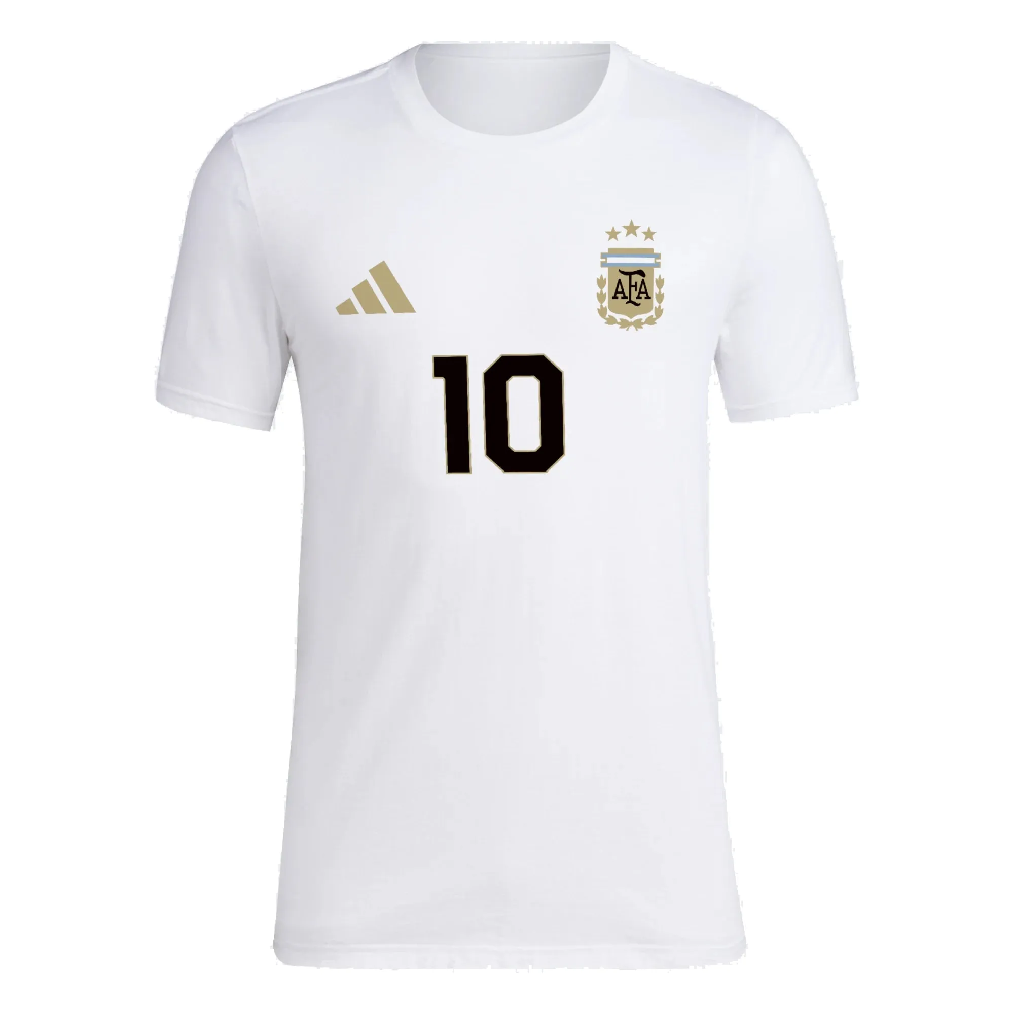 adidas Messi Argentina T-Shirt (White) Balanced Motion Ultra Soft Texture