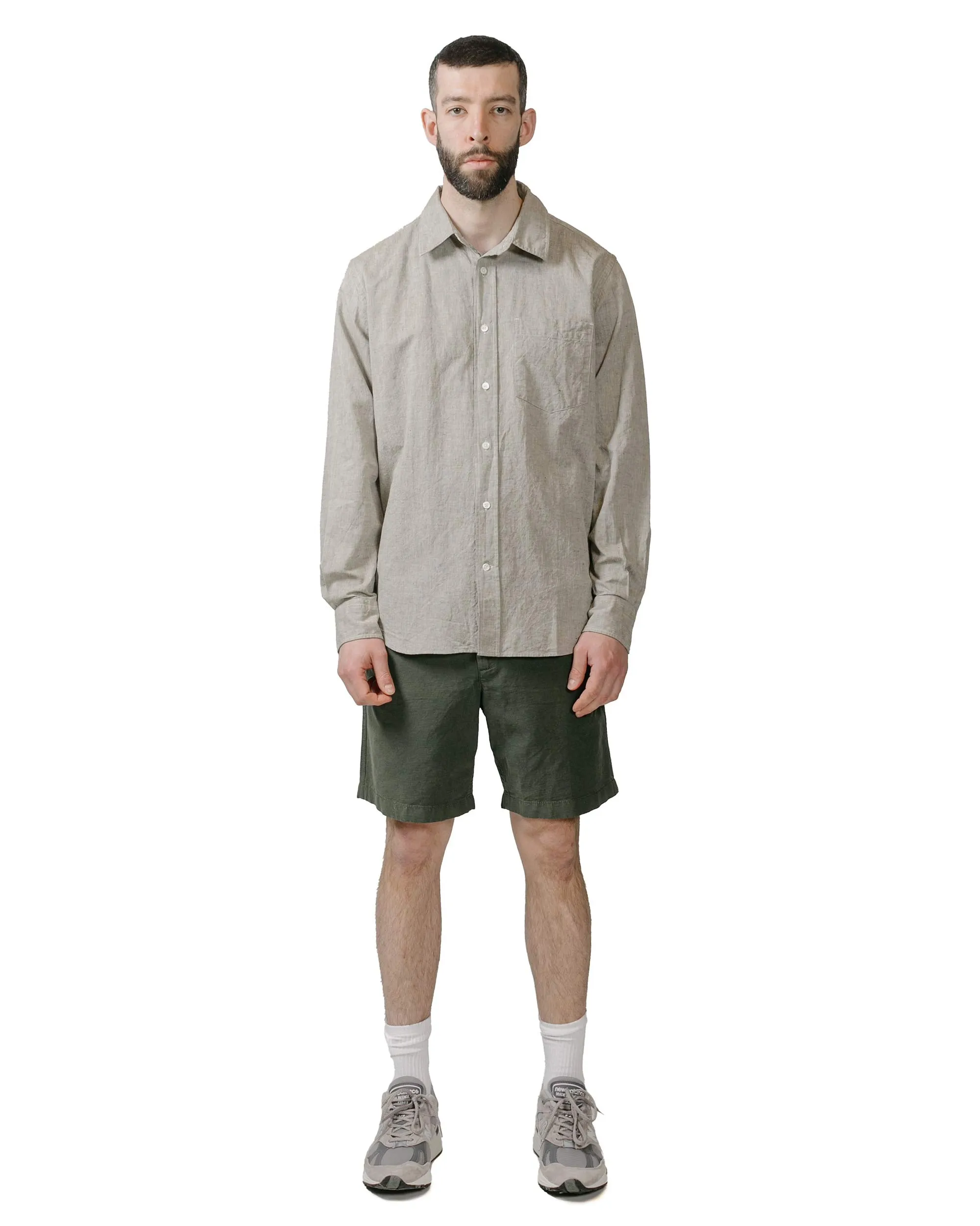 Norse Projects Algot Relaxed Cotton Linen Shirt Ivy Green Breathable Lining Beach Attire