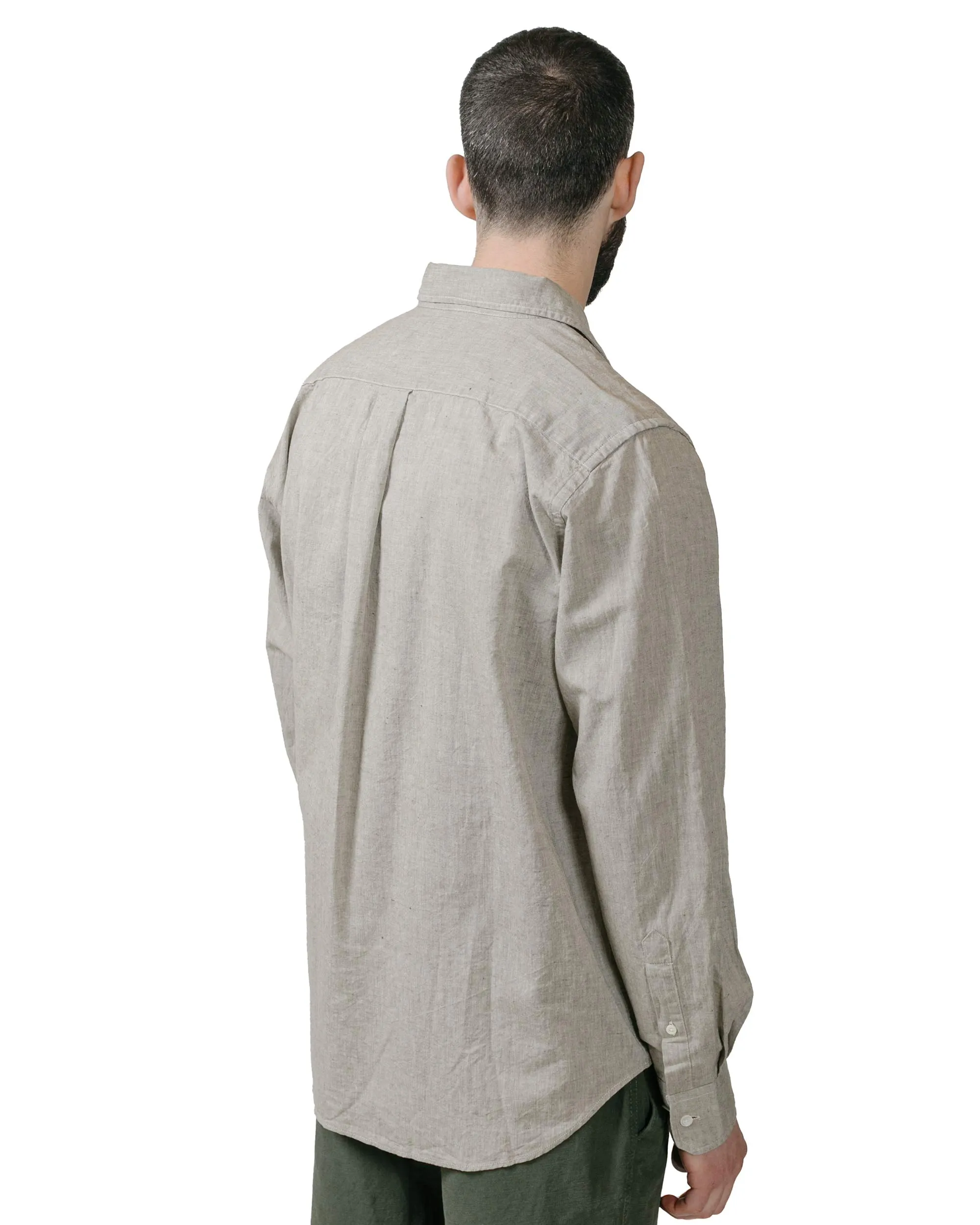 Norse Projects Algot Relaxed Cotton Linen Shirt Ivy Green Lightweight Construction Zip Front