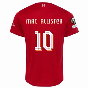 Directional Vent Patterns Temperature Control Weave Nike Liverpool Alexis Mac Allister Home Jersey w/ Europa League Patches 23/24 (Red/White)