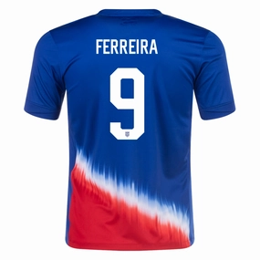No Chafe Irregularity Free Edging Nike Mens United States Jesus Ferreira Away Jersey 24/25 (Old Royal/Sport Red)