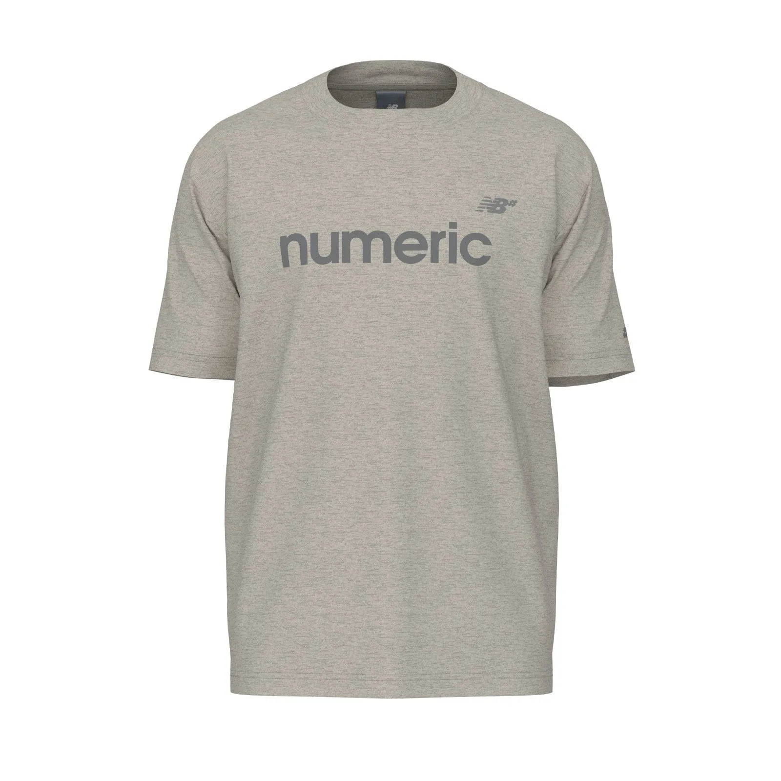 New Balance Numeric Athletic Cotton Tee - Oatmeal Heather Breathable Lining