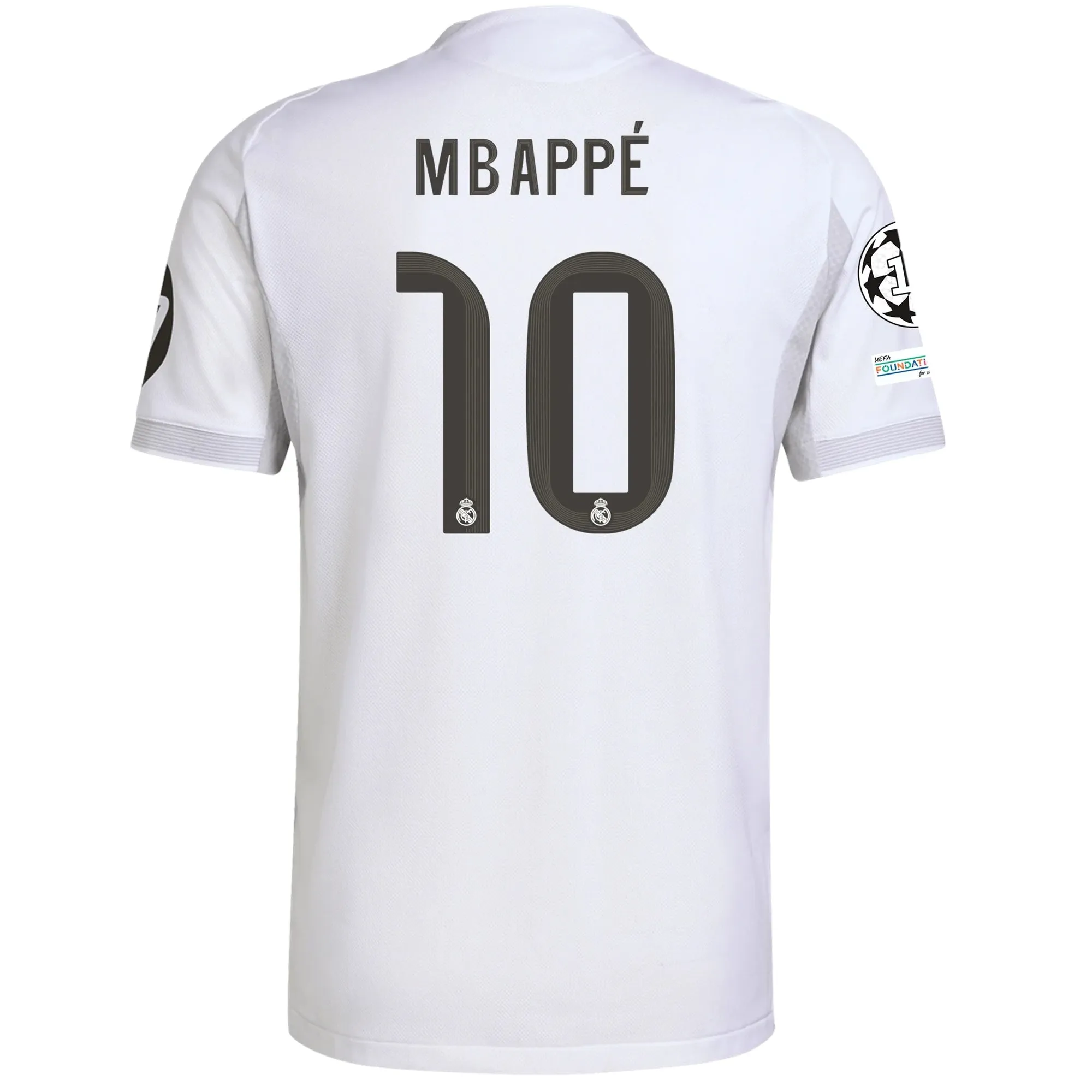 Pro Fit adidas Kylian Mbappe Real Madrid Authentic Home Jersey 25/26 w/ Champions League Patches (White)