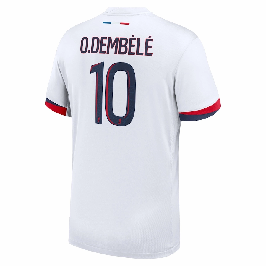 Tight Knit Nike Paris Saint-Germain Ousmane Dembele Away Jersey 24/25 (White/Midnight Navy)