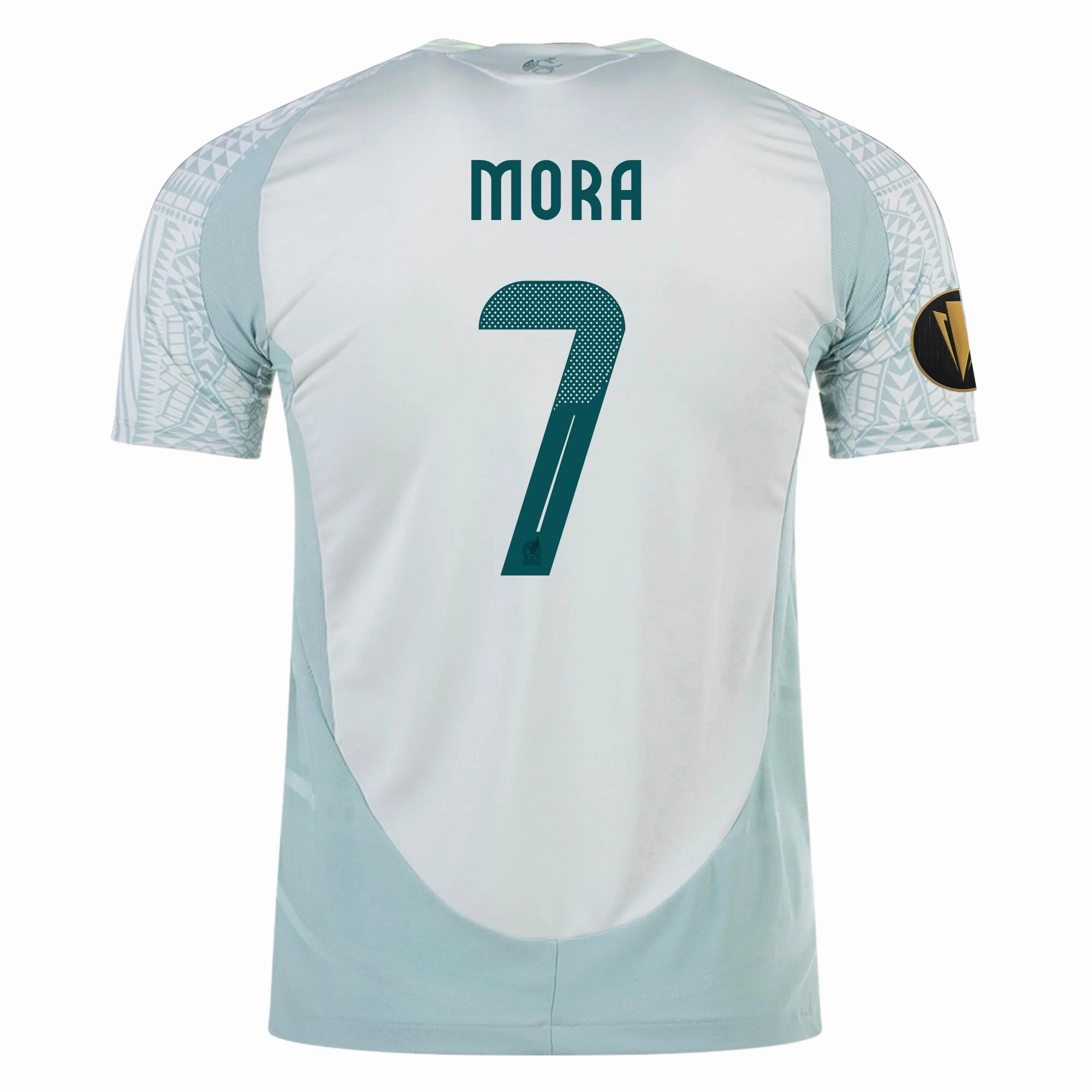 Fluid Fabric adidas Gilberto Mora Mexico Authentic Away Jersey 24/25 w/ Gold Cup 2025 Patches (Linen Green)