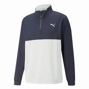 Puma - Men's Gamer Colorblock 1/4 Zip Sweater (532985 02) All Purpose Knit Advanced Elasticity Fibers