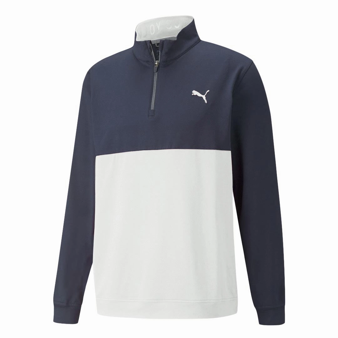 Puma - Men's Gamer Colorblock 1/4 Zip Sweater (532985 02) All Purpose Knit Advanced Elasticity Fibers