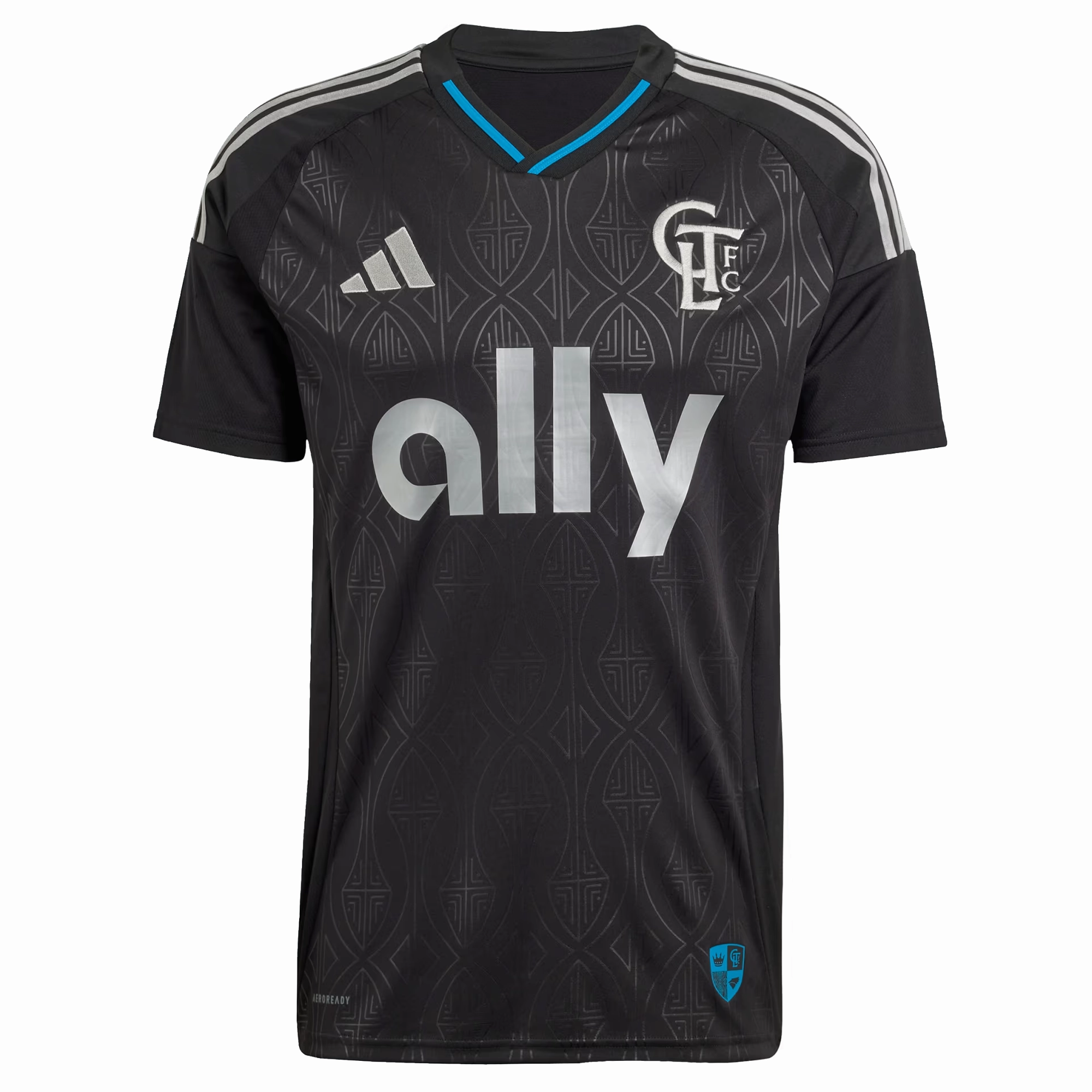 Vented Back Design adidas Brandon Cambridge Charlotte FC Away Jersey 25/26 (Black)