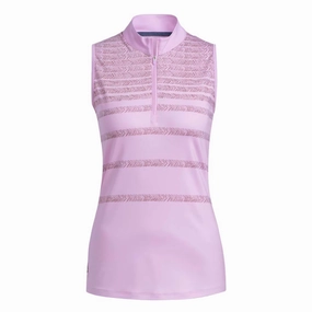 adidas - Women's Herringbone Stripe Sleeveless Polo (HG6961) Breath Ready