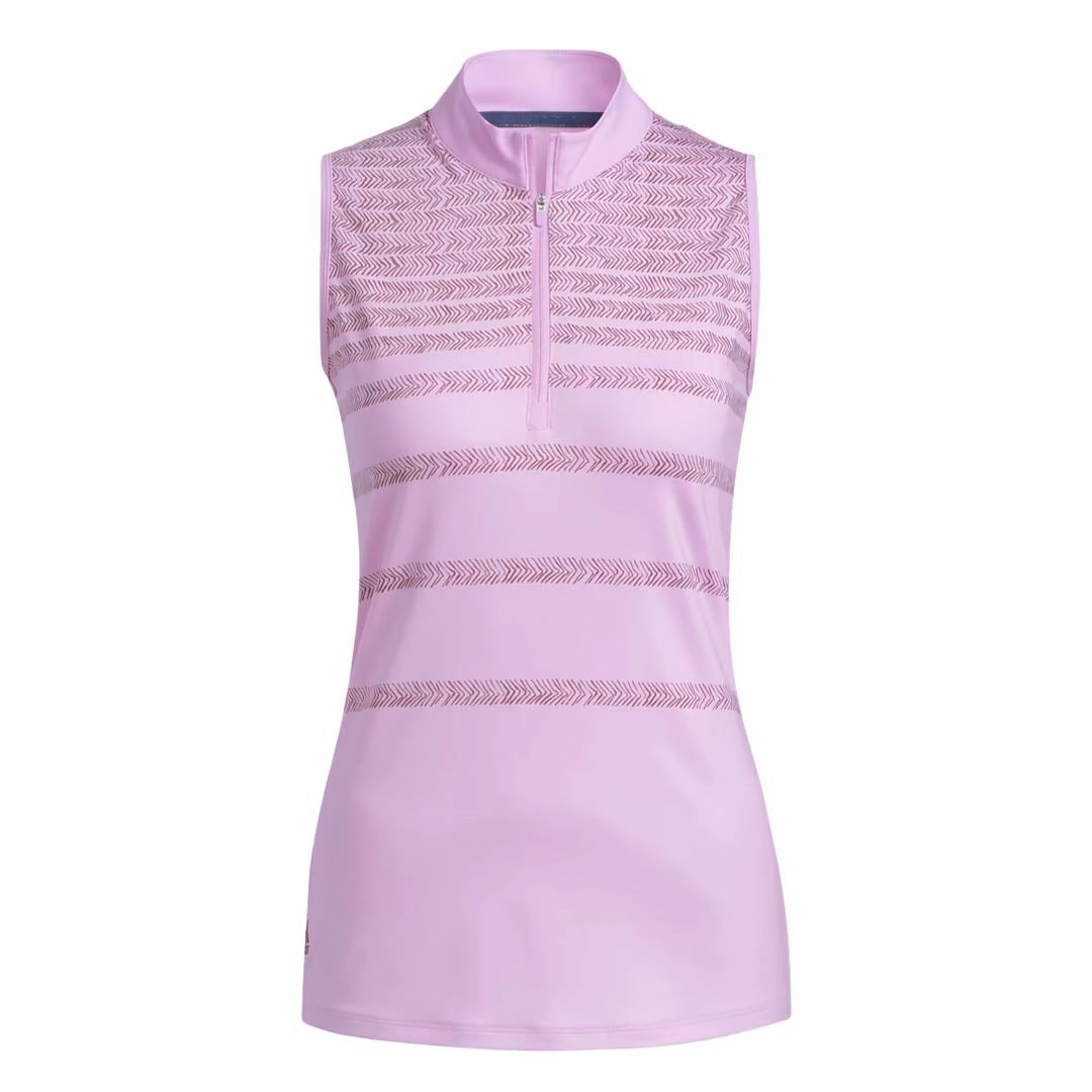 adidas - Women's Herringbone Stripe Sleeveless Polo (HG6961) Breath Ready