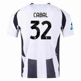 Vented Back Panel adidas Juventus Authentic Juan Cabal Home Jersey w/ Serie A Patch 24/25 (White/Black)