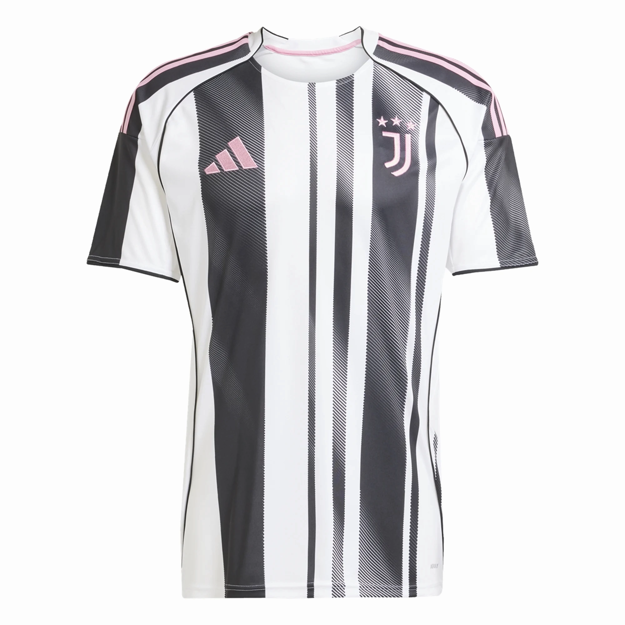 Breathable Layer adidas Men's Juventus Home Jersey 25/26 (White/Black/Pink)