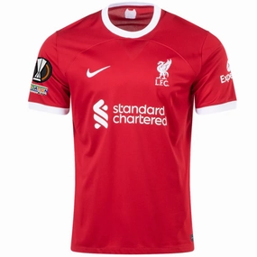 Lightweight Fit Fit Tech Nike Liverpool Home Jersey w/ Europa League Patches 23/24 (Red/White)