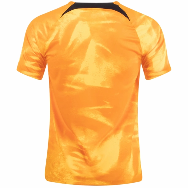 Athletic Ribbed Cuffs Low Profile Seam Construction Nike Netherlands Home Jersey 22/23 (Laser Orange/Black)