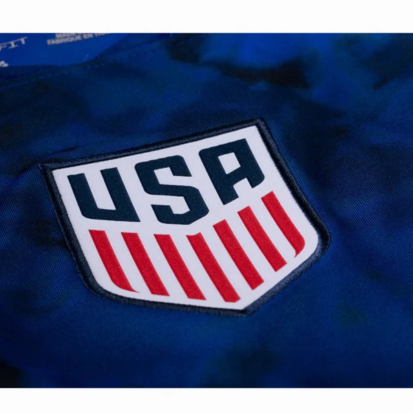 Nike United States Gio Reyna Long Sleeve Away Jersey 22/23 (Bright Blue/White) High Stretch Recovery