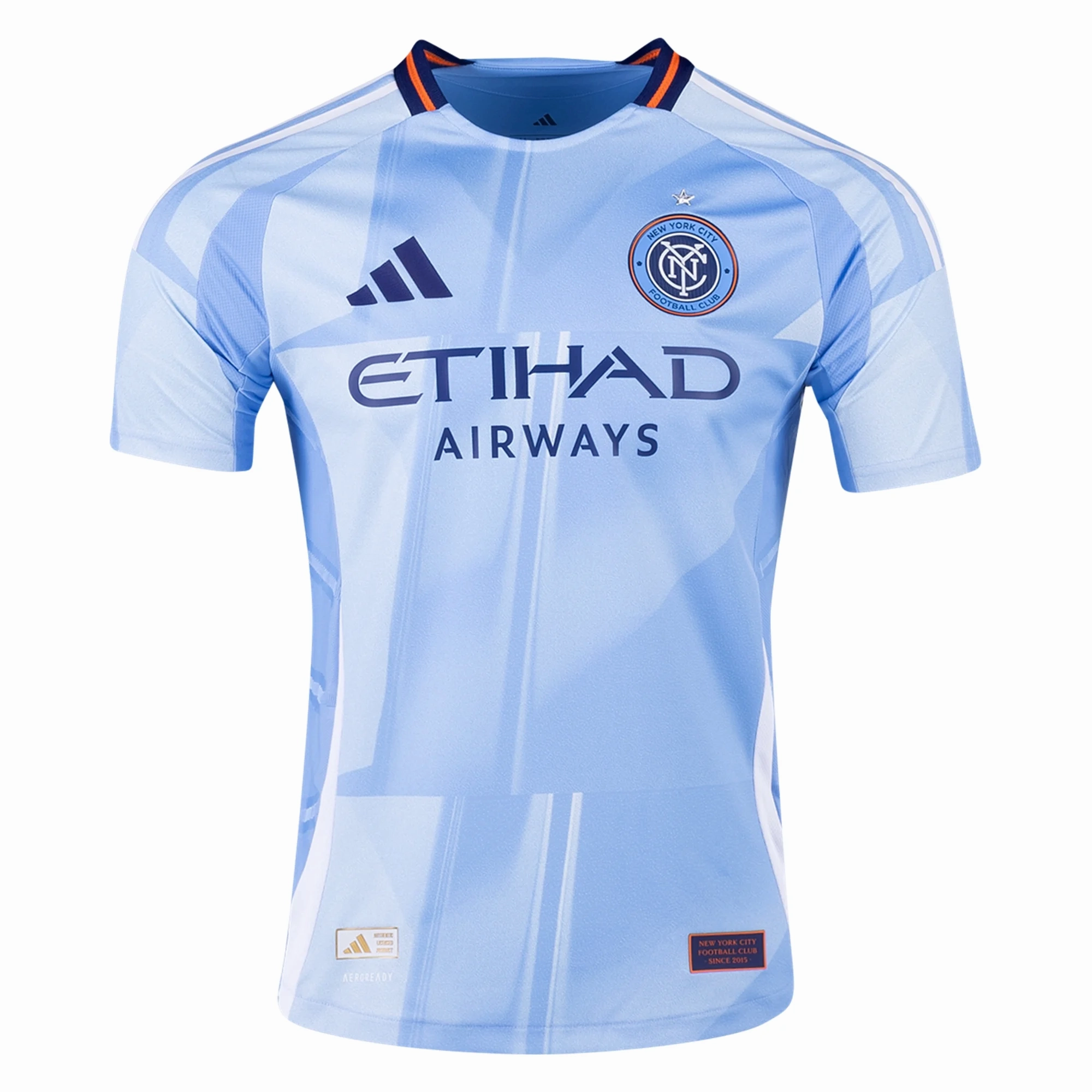 Adidas New York City FC Authentic Home Jersey 25/26 (Bahia Light Blue) Dynamic Performance