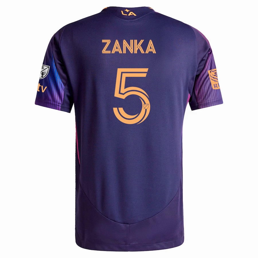 Performance Driven adidas Mathias Zanka LA Galaxy Authentic Away Jersey w/ MLS   Apple TV   RBC Sponsor 25/26 (Purple)