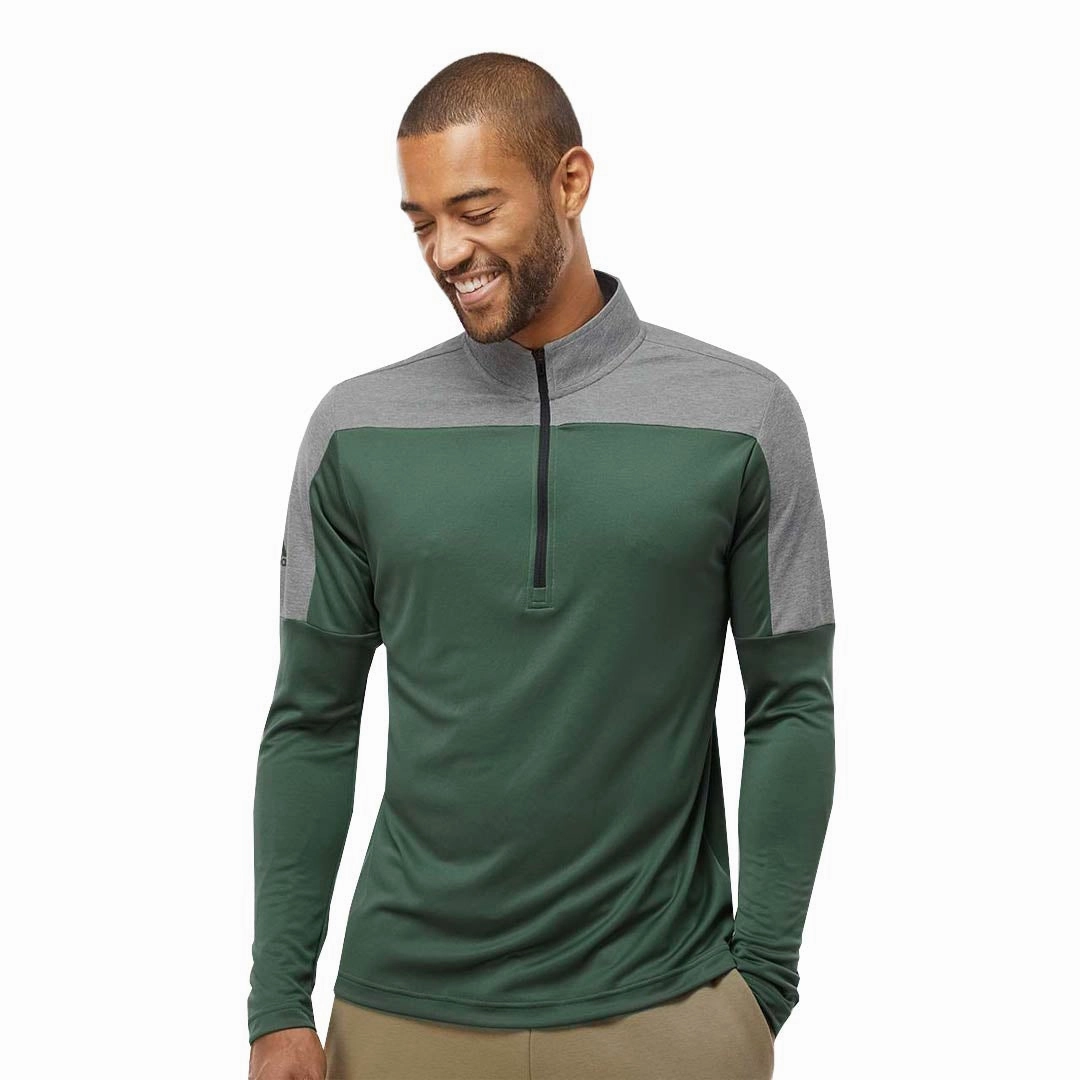 adidas - Men's Ultimate365 Lightweight 1/4 Zip Pullover (HI0793) Anti Pilling Fabric Treatment Non Chafing Edges